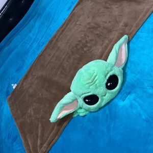 Green Baby Yoda Grogu Plush Kids Blanket